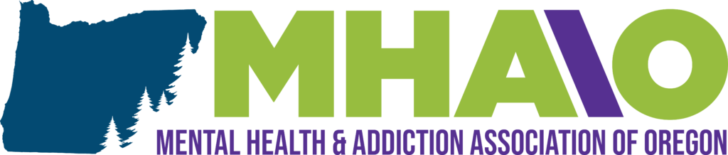 The mental health & addiction association of oregon logo
